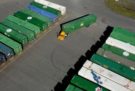 Zero Emission Cargo Handling Equipment working at SIM Yard